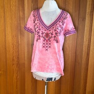 Sundance embroidered t-shirt, Pink, size Small